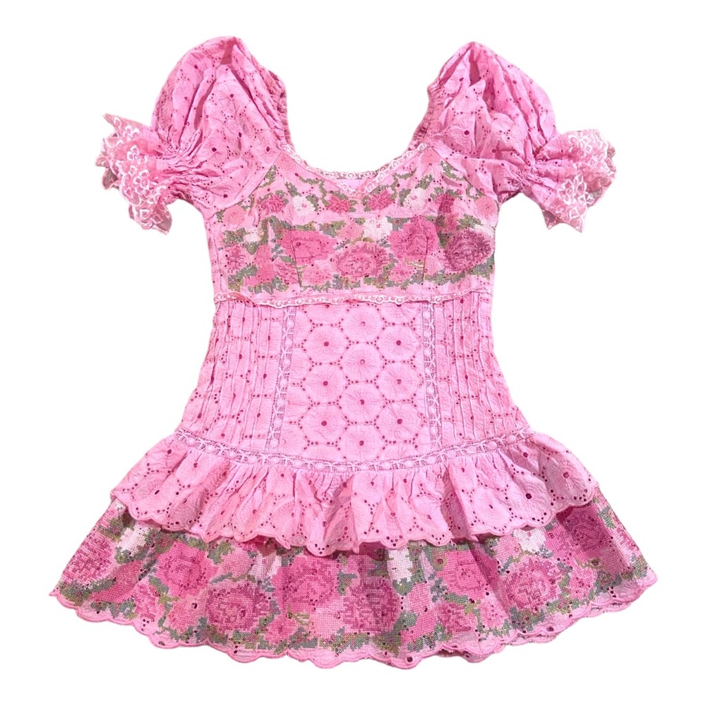 Lulu's Pink Floral Mini Dress